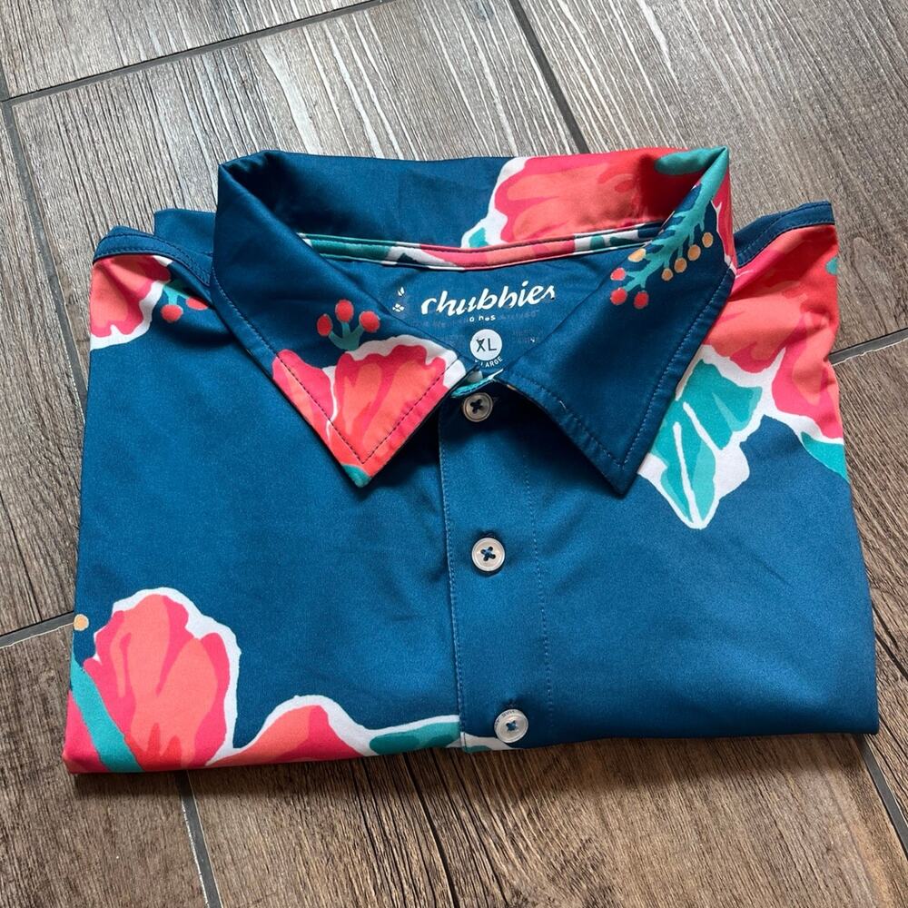 Chubbies "The‎ Weekend Has Arrived" Hawaiian Shirt Polo XL